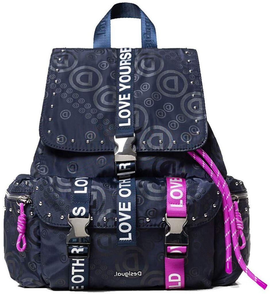 Mejores Mochilas Desigual Amazon para Mujer 2023 Desigual Logomania Backpack color Morado en Amazon