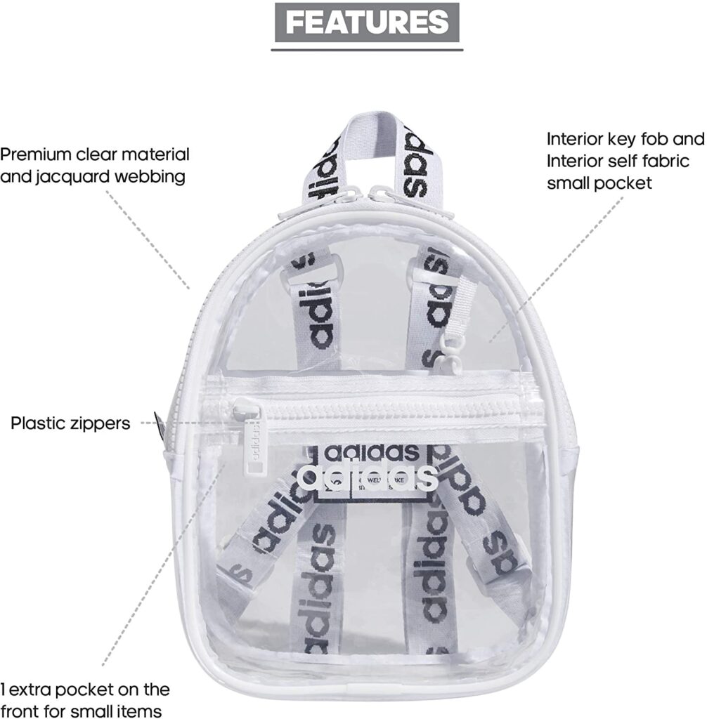 Mini Mochila Adidas Transparente Top