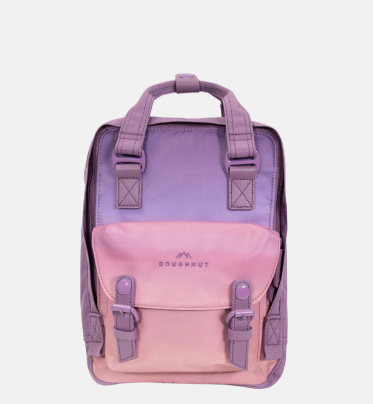 Mochila Macaroon Mini en morado combinado con rosa repelente al agua Doughnut