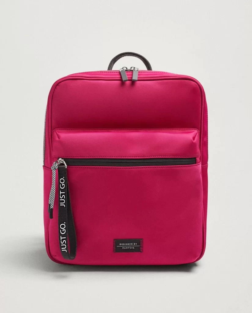 Mochila Parfois con cremallera en fucsia