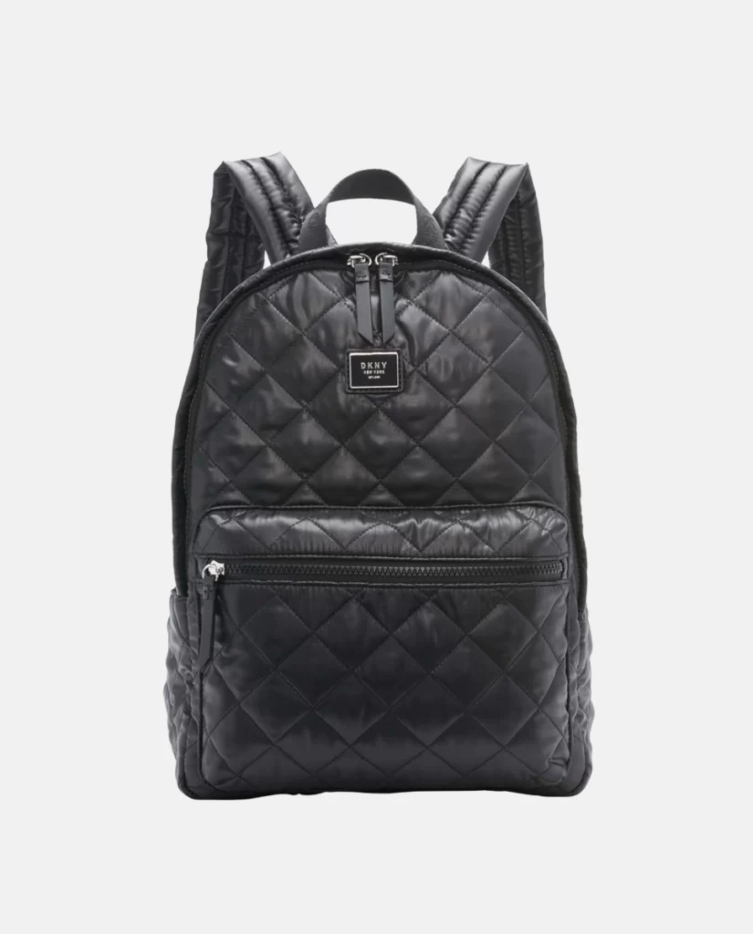Las Mejores Mochilas Mujer Negras Originales | Ofertas, Novedades, Outlet Mochila acolchada en negro con cremallera DKNY