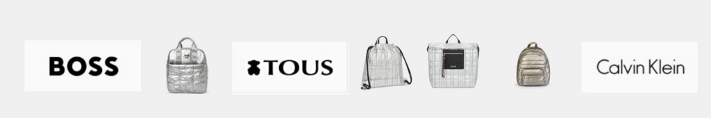 Mochilas Plateadas Mujer