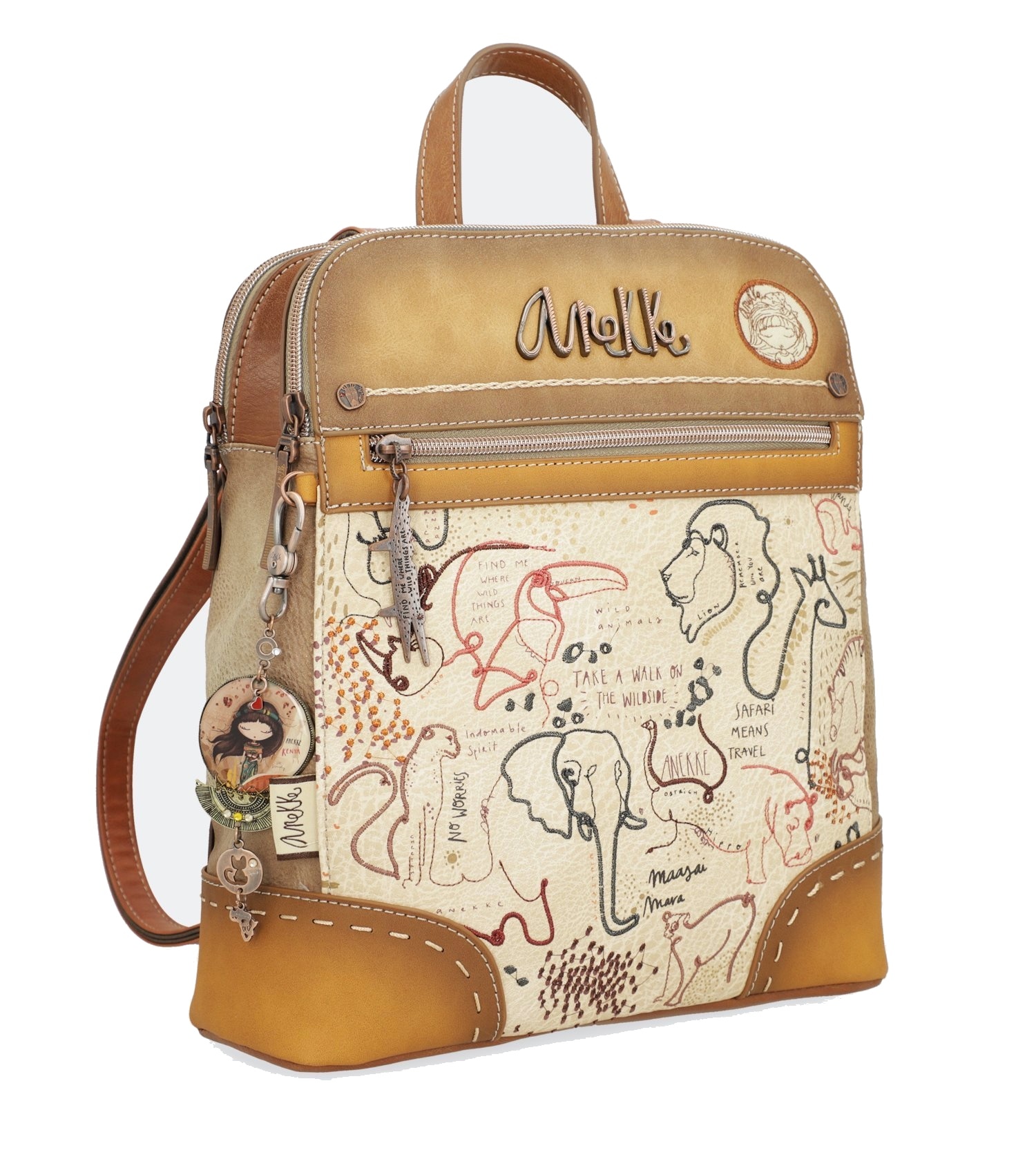 Anekke Kenya Safari Anekke Mochila doble cremallera Safari Fusion Medidas (Largo x Alto x Ancho): 24 A 28 Bcm/31cm/11cm/ 1