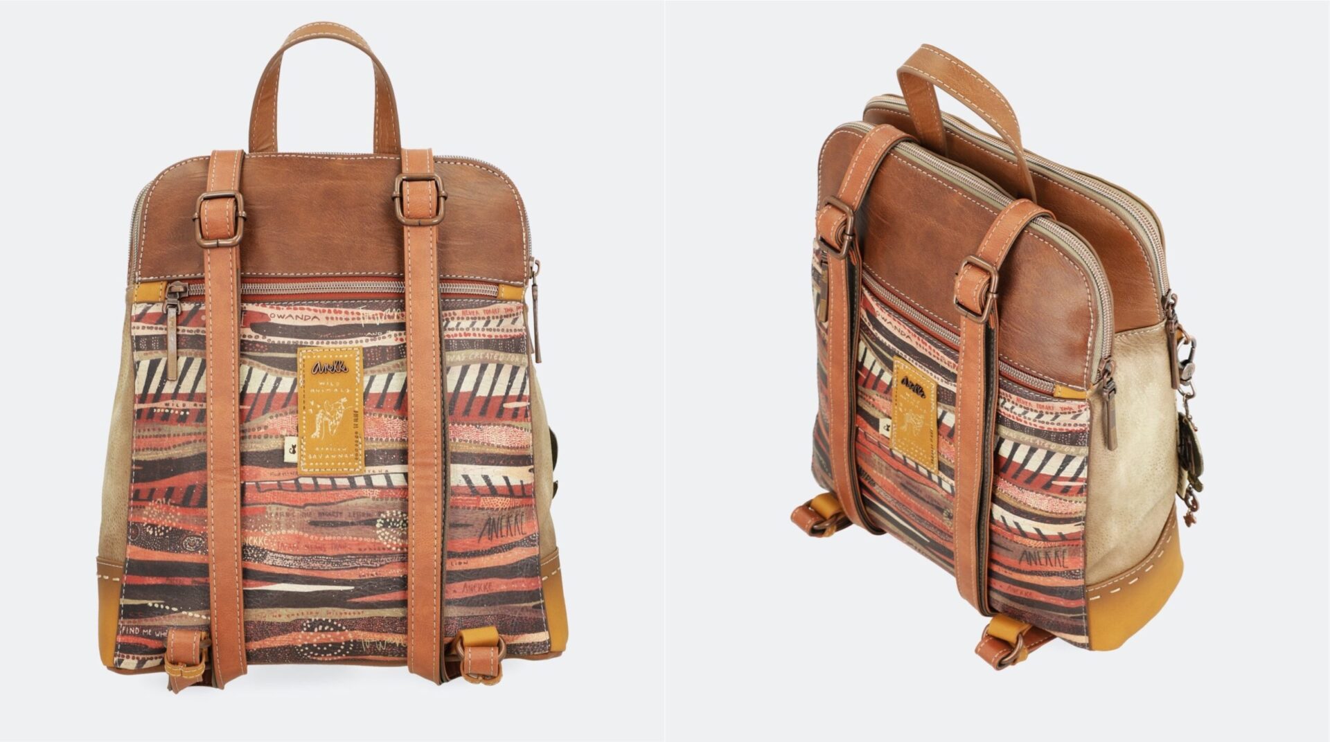 Anekke Kenya Safari Anekke Mochila doble cremallera Safari Fusion Medidas (Largo x Alto x Ancho): 24 A 28 Bcm/31cm/11cm/ 2