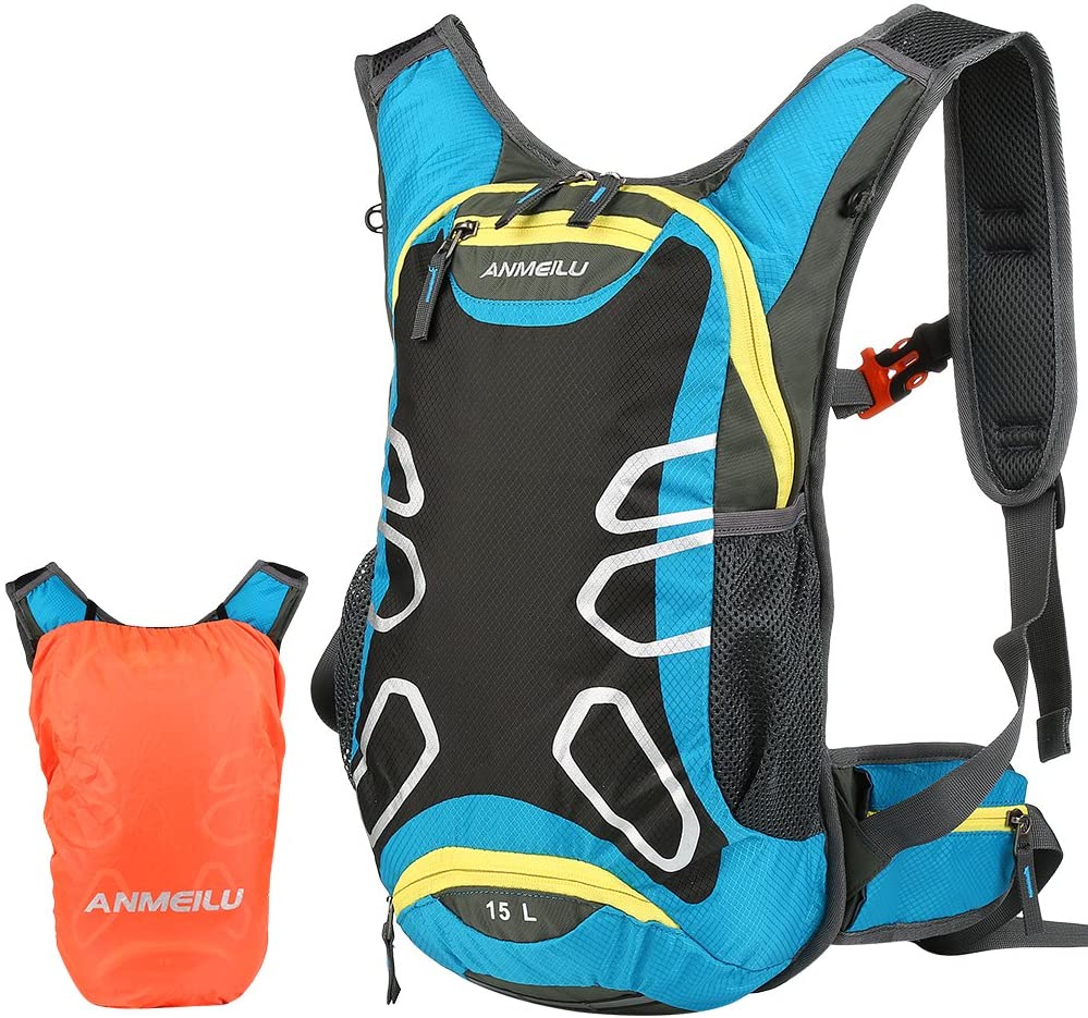 Vbiger 15L Mochila Ciclismo Mochila Senderismo Vbiger 15L Mochila Ciclismo Mochila Senderismo Mochila de hidratación con Cubierta Impermeable al Aire Libre Ligera