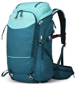 MOUNTAINTOP Mochila de Senderismo 40 litros para Montañismo, Acampada, Viajes, Deportes al Aire Libre (Agua Azul)