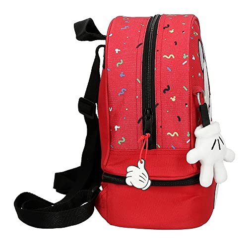 Disney Mickey Mochila porta merienda Rojo 23x28x13 cms Poliéster 8,37L Disney Mickey Mochila porta merienda Rojo 23x28x13 cms Poliéster 8,37L - Imagen 3