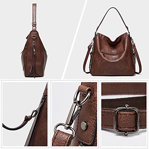 FANDARE Bolso Bandolera para Mujer Portátil Grande Mochila Impermeable de 12,9 Pulgadas de Cuero PU Caqui FANDARE Bolso Bandolera para Mujer Portátil Grande Mochila Impermeable de 12,9 Pulgadas de Cuero PU Caqui - Imagen 6