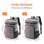 Lifewit Mochila Nevera para 30 latas, Mochila Isotérmica Resistente al agua
