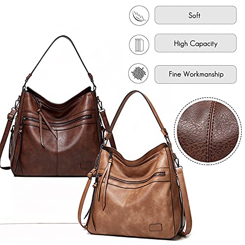 FANDARE Bolso Bandolera para Mujer Portátil Grande Mochila Impermeable de 12,9 Pulgadas de Cuero PU Caqui FANDARE Bolso Bandolera para Mujer Portátil Grande Mochila Impermeable de 12,9 Pulgadas de Cuero PU Caqui - Imagen 5