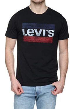 Camiseta Levi's Graphic Sportswear Logo, Negro (Beautiful Black), L para Hombre
