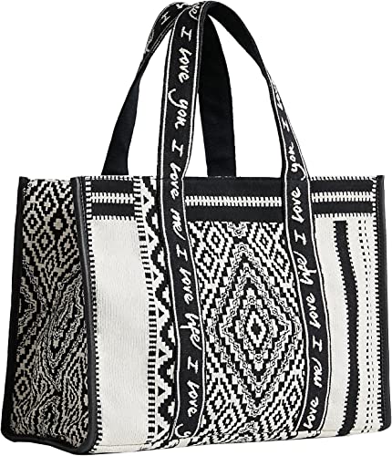 Desigual Bols_Bianca Hanover, Compra para Mujer, Negro/Blanco, Talla única Desigual Bols_Bianca Hanover, Compra para Mujer, Negro/Blanco, Talla única