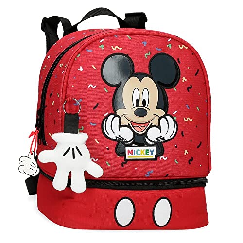 Disney It´s a Mickey thing Mochila porta merienda Rojo 23x28x13 cms Poliéster 8,37L