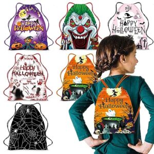 Swzy 6 PCS Bolsas de Strub de Halloween, bolso de payaso con c ...